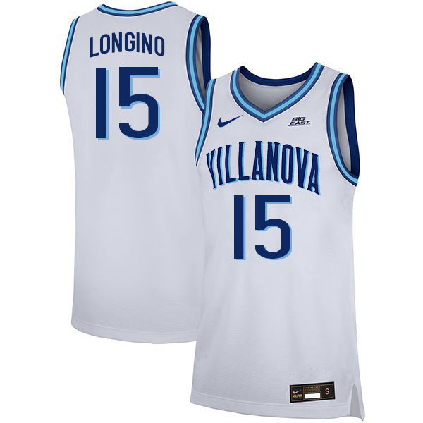 Men #15 Jordan Longino Willanova Wildcats College 2022-23 Basketball Stitched Jerseys Sale-White